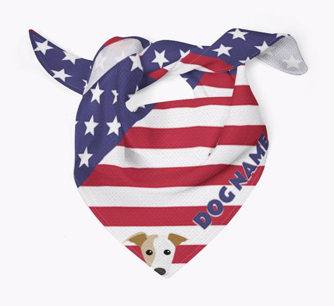 Personalized Stars and Stripes Bandana for your {breedFullName}